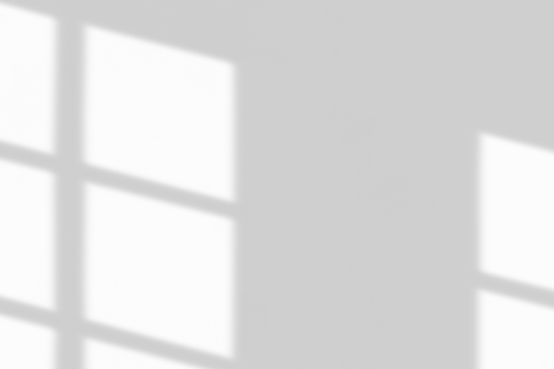 Window shadow drop on white wall background